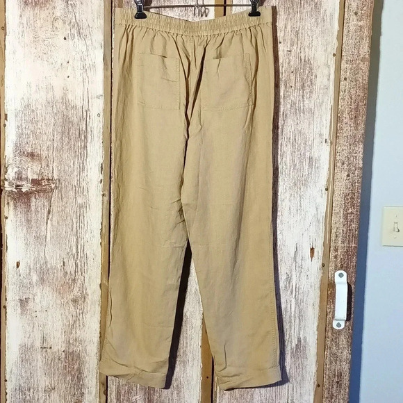 NEW J. Crew Seaside drawstring linen blend pockets dessert sand MT - Picture 7 of 13